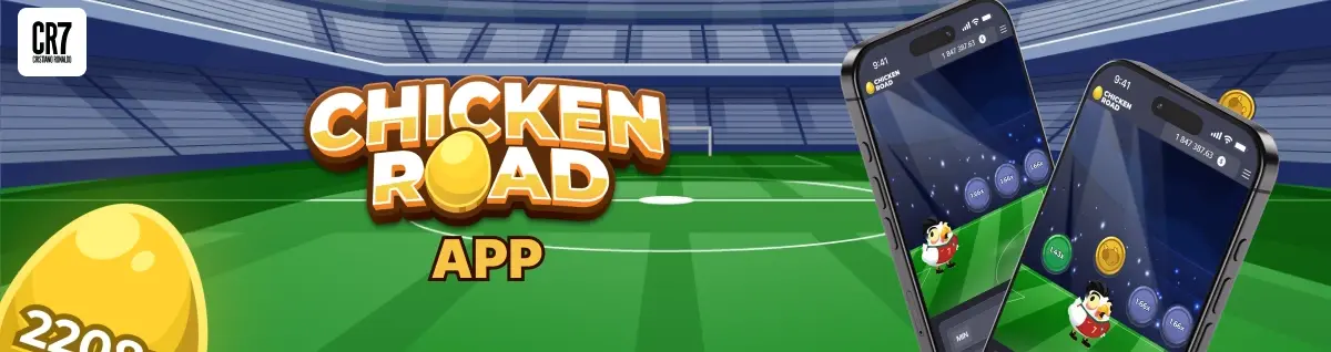 Exemple de bannière d’arnaque « Cristiano Ronaldo app chicken ».